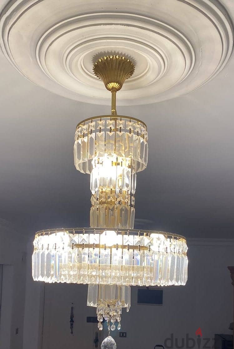 Cristal Asfour gold chandelier 3