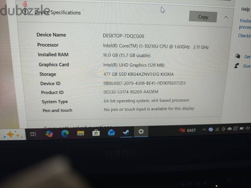 لابتوب fujitsu 8