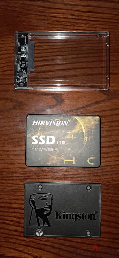 باندل 3 قطع: هارد SSD كينجستون 240GB زيرو + هايكفيجن 120GB + راك USB 3
