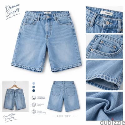Classic Light Blue Denim Shorts