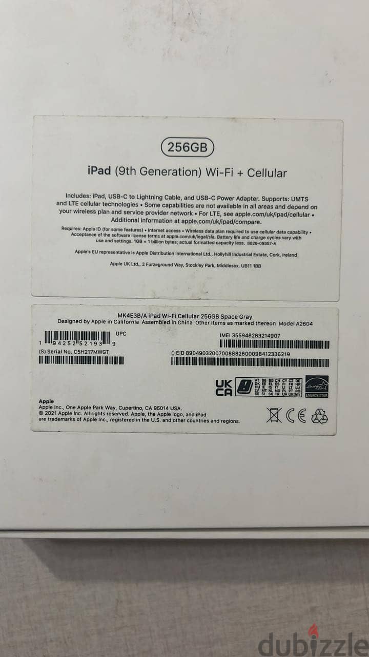 Ipad 9 wifi&celluer 2