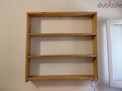 Wooden wall shelf