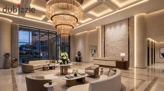 Own a hotel unit with Nile & Cairo Tower views at Giza Downtown, opposite the Saudi Embassy. From 35m², 5% down payment, installments up