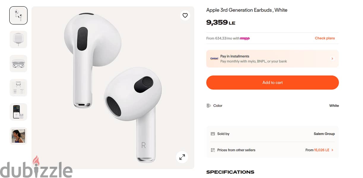 Apple 3rd Generation Earbuds , White 3