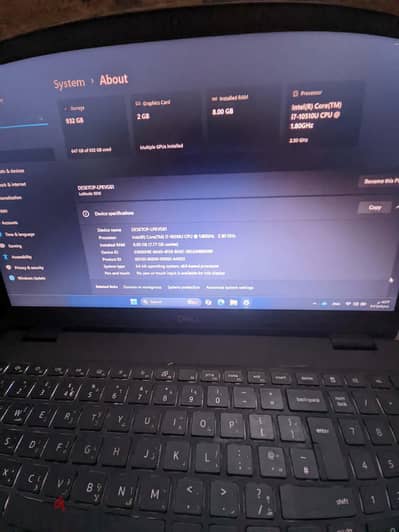 لاب توب ديل i7 gen 10