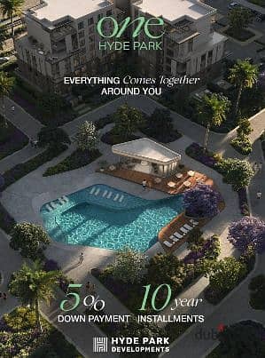 شقة 112م للبيع في One Hyde Park على اللاجون مباشرة | مقدم 5% وتقسيط 10 سنوات