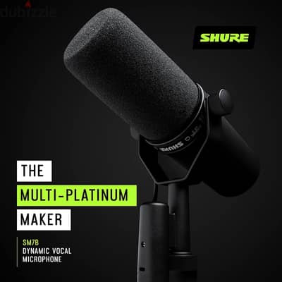 مايك Shure SM7B Dynamic Voice Microphone