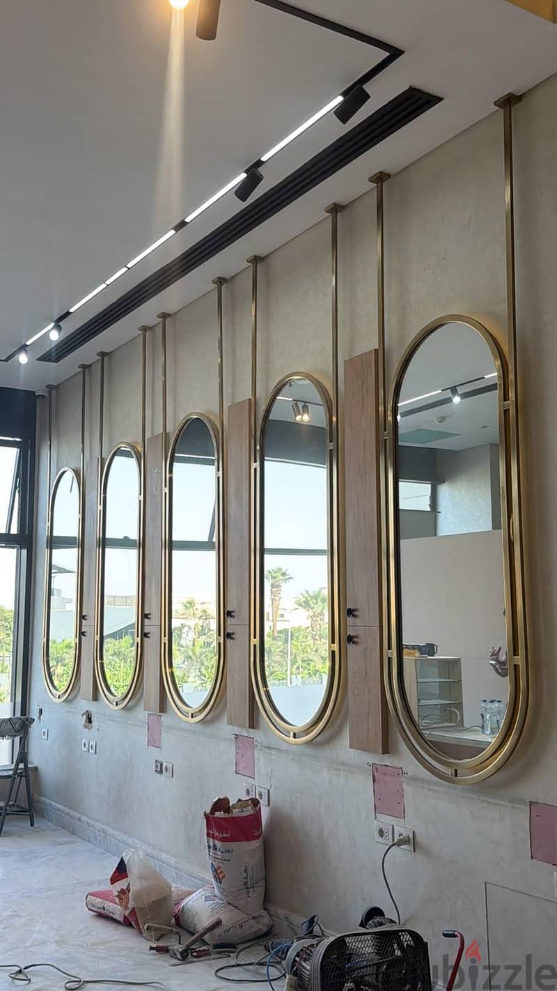 chairs and metal mirror 2