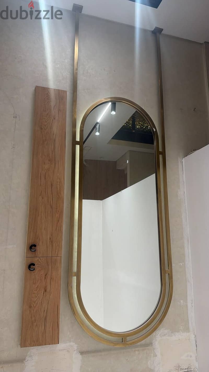 chairs and metal mirror 3