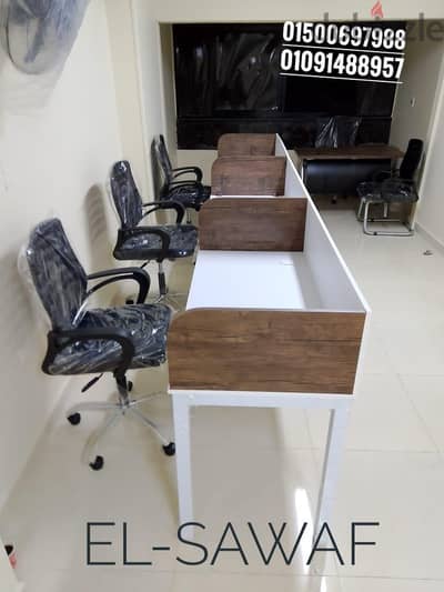 خلية عمل-ورك ستيشن-خشب mdfاسباني-اثاث مكتبي-work station-partiton