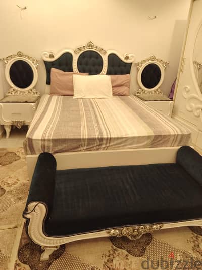 غرفة نوم استيل كاملة خشب زان عمولة دمياط (بحالة الزيرو)
