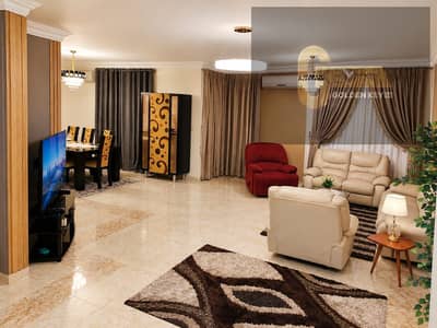 Furnished hotel apartment for rent in Al Rehab, fully furnished next to the Eastern Market and the bank complex prime location with a wide garden view