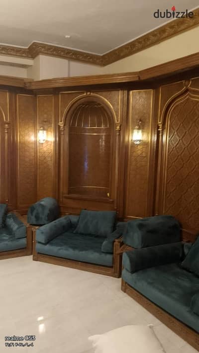 شقه مفروشة للايجار بالمستثمرين الجنوبية بفيو مفتوح بالقرب من شارع التسعين الجنوبي ونادي الزهور ومحور جمال عبد الناصر التجمع الخامس القاهرة الجديدة