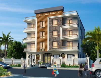 Apartment for sale (195m² + 150m² garden) in Beit Al-Watan, Fifth Settlement—located opposite the entrance to the New Administrative Capital, Al Ahly