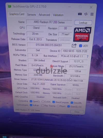 كارت شاشه R7 240 AMD