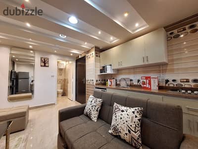 Fully furnished, air-conditioned hotel-style studio with all modern appliances, in a prime location in Nasr City on Abbas El Akkad Street and near Cit