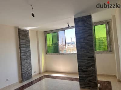 Office or apartment for rent in Sheraton Airport Housing 110 meters, super lux finishing, first occupancy, two bedrooms, and a two-piece reception, bathroom, and kitchen suitable for residential or administrative use in a prime location