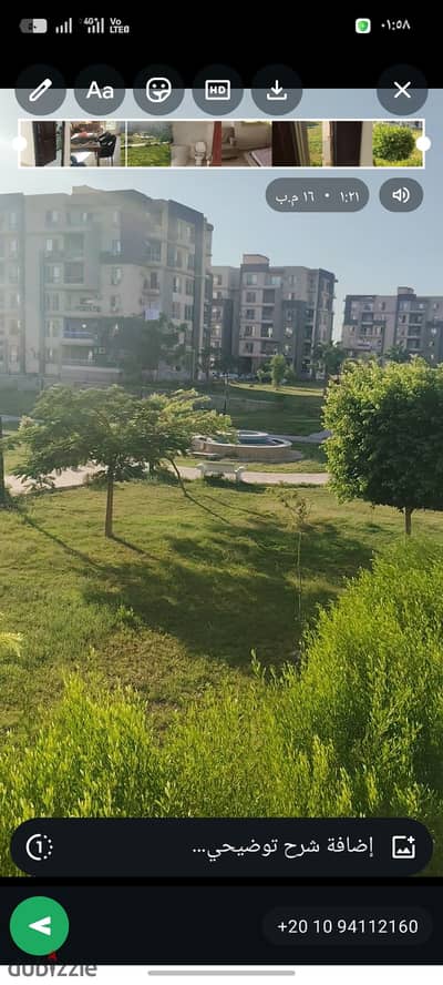 For rent, an apartment of 140 meters on the second floor with a sea view in the Dar Misr Compound, district 16, Sheikh Zayed.