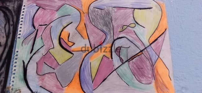 ورقه اسكتش مرسومه عن الألوان البديهيه للعالم الموازي