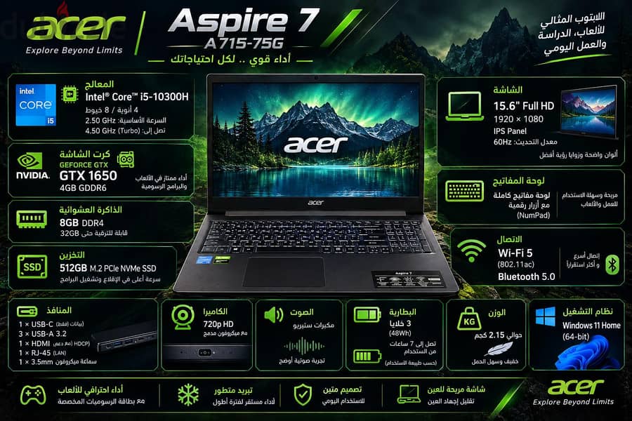 ACER Aspire7  A715-75G 1