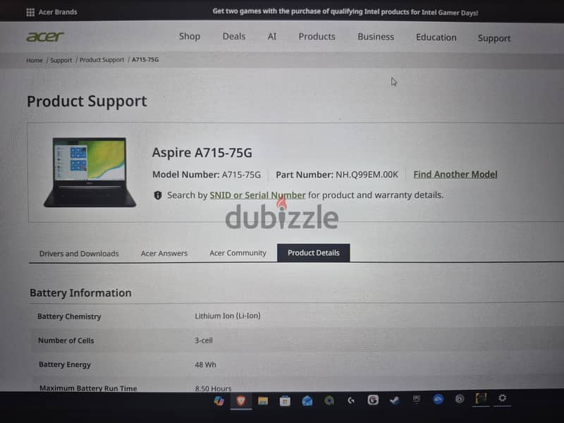 ACER Aspire7  A715-75G 9