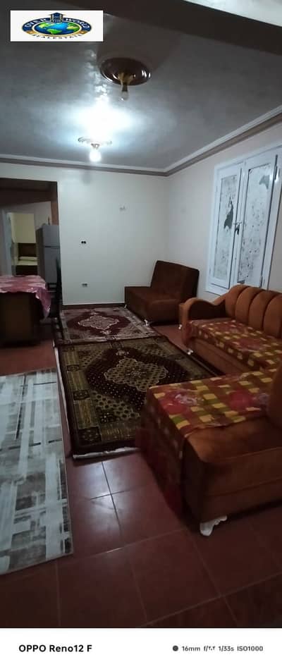 For daily rent, a furnished apartment in Al-Maadi, Al-Arab, near the Olympic Center, Al-Maadi Library, and Nasr Street, consisting of two bedrooms, a reception area, a bathroom, and a kitchen, located on the twelfth floor with an elevator, east-facing, for families, households, and only committed youth. For daily rent, a furnished apartment in Al-Maadi, Al-Arab, near the Olympic Center, Al-Maadi Library, and Nasr Street, consisting of two bedrooms, a reception area, a bathroom, and a kitchen, located on the twelfth floor with an elevator, east-facing, for families, households, and only committed youth.
