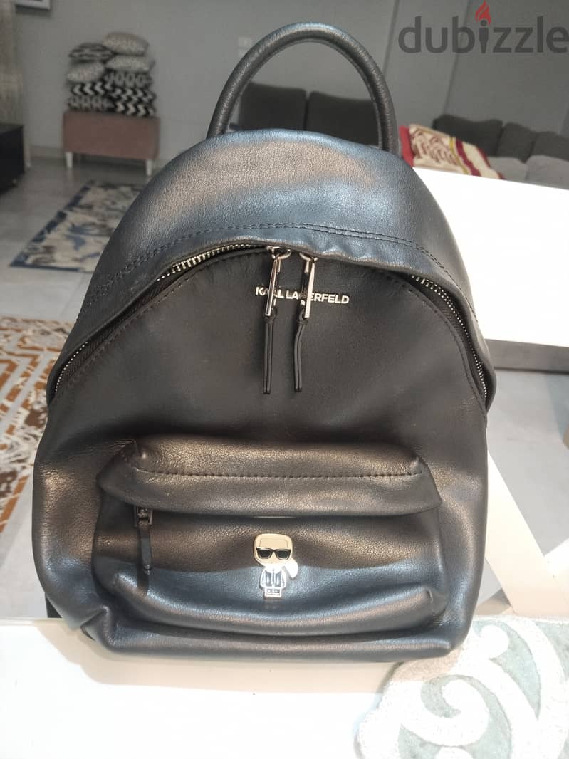 Karl Lagerfeld Original Leather Backpack – 205W3090 2