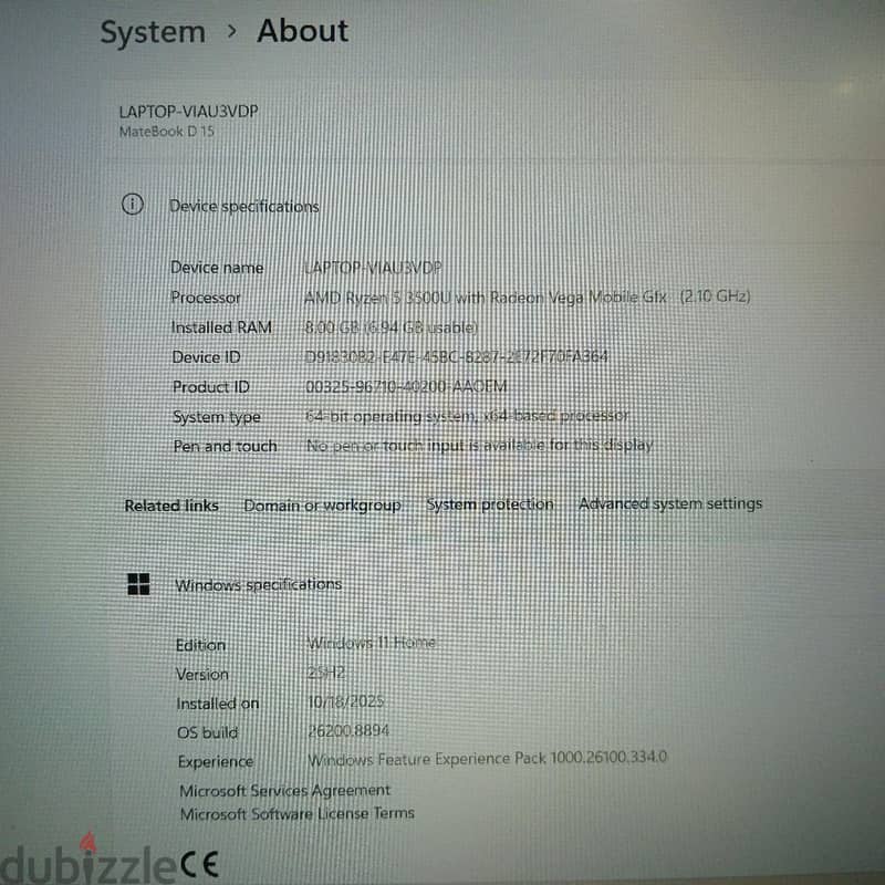 Huawei Matebook D15 7