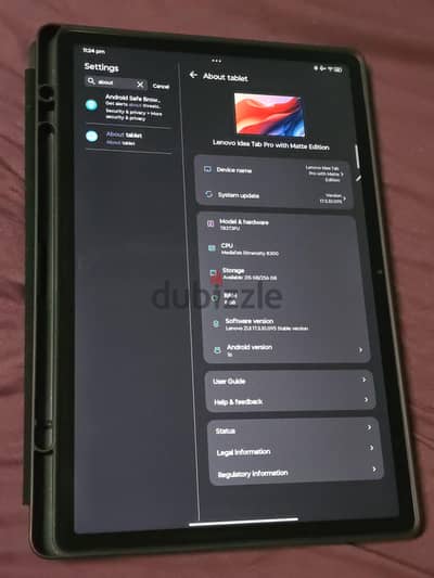 Lenovo idea tab pro paper matted like new / لينوفو ايديا تاب برو
