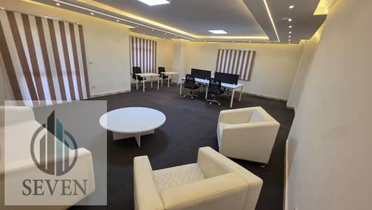 Furnished office for rent, 220 sqm, Al-Waslky area, from Al-Nasr main street, New Maadi.