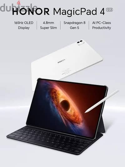 honor magic pad 4 with pen and keyboard