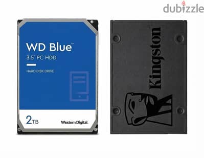 Kingston A400 960GB /Western Digital Blue 2TB/Kingston 480GBعرض  ناررر