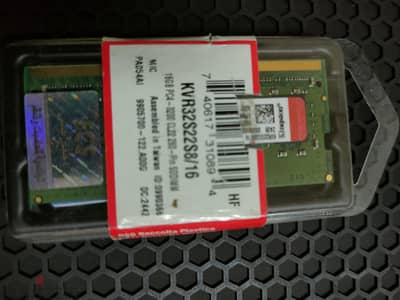 Ram for Laptop Kingston RAM 16GB 3200MHz DDR4 CL22 جديد تمامآ
