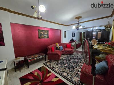 Furnished and air-conditioned apartment for rent at 23 thousand in the most upscale place in Smouha, Al-Safa Street, next to Fawziya Tower