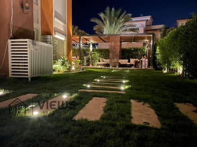 شاليه 145م + 185م حديقة مفروش بالكامل موقع متميز مراسي Marassi