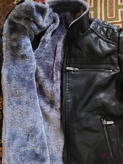 leather jacket  چاكت جلد مبطن وارد الامارات