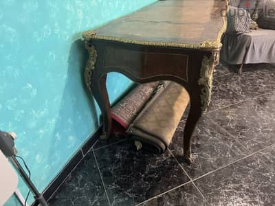 مكتب كلاسك خشب زان  مطعم بالنحاس