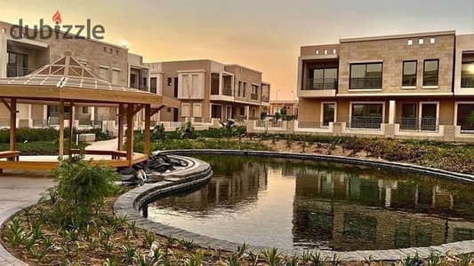 عيش بخصوصيه كامله دايركت ع اللاجون و عاين النهارده فيلا توين هاوس كاملة التشطيب ف تاج سيتي بجوار سوان ليك الرحاب بالقرب من مفيدا سوديك