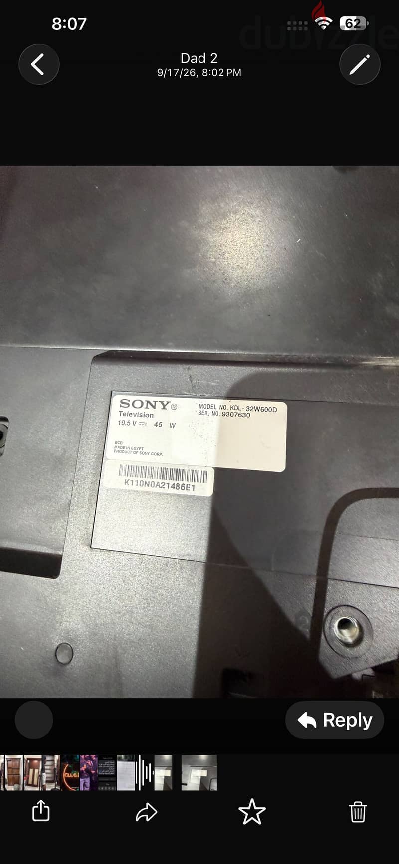 Sony 32 LED HD KDL-32W600D 1