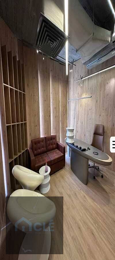 Luxury Fully-Furnished Office for rent in Mivida compound in New Cairo . BUA : 117 sqm , 3 bedrooms and 1 bathrooms , high-end office featuring brand