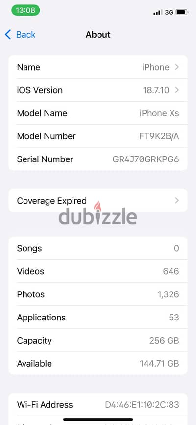 Iphone xs 256gb