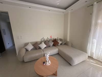 Unique L-Shaped Sectional, Like-New Condition.