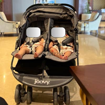 Joovy double stroller side by side - عربة اطفال مزدوجة ماركة جوفي