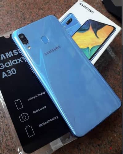 Samsung A30 (64+4) بالعلبه للبدل