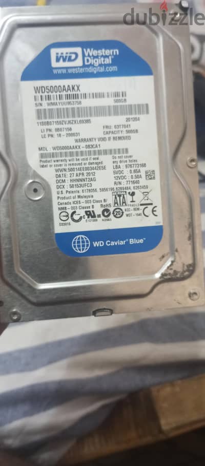 هرد hdd 500 هيلث 100
