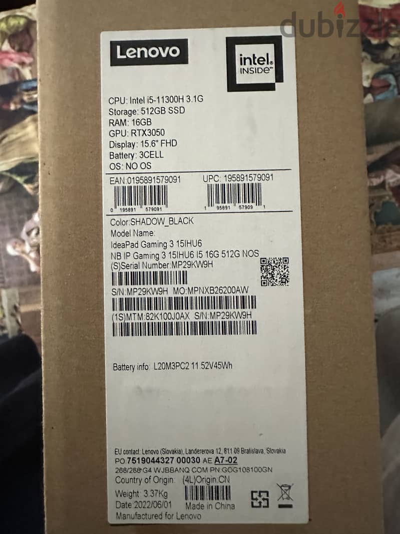 Lenovo IdeaPad Gaming 3 15IHU6 8
