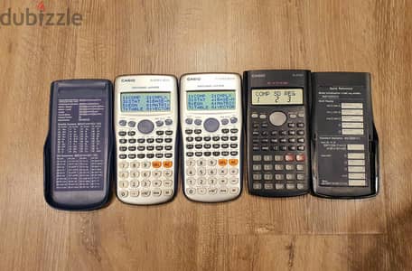 فررصة نادرةب1500 عدد3 آلات حاسبة Casio اصليfx-570ES PLUS + fx-82MS 100