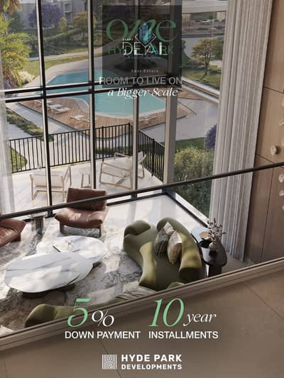 New Release بقسط شهري 96 ألف — امتلك Duplex في Hyde Park New Cairo، التجمع الخامس، في Prime Location.