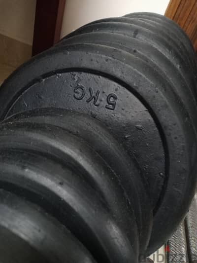 طقم أوزان حرة 50 كجم + طقم دامبلز قابل للتعديل بأقفال محكمة