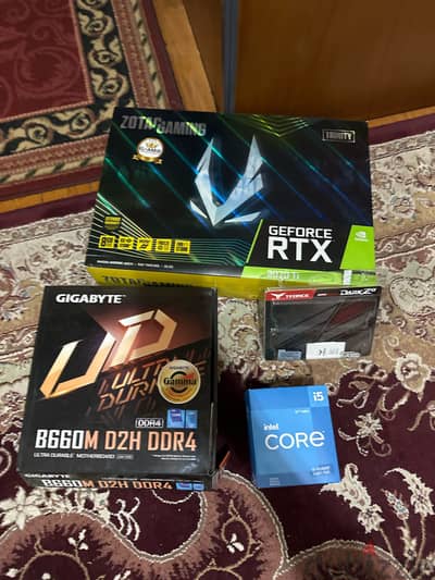 Gaming PC للبيع – RTX 3070 Ti Zotac Trinity + i5-12400F + B660M DDR4